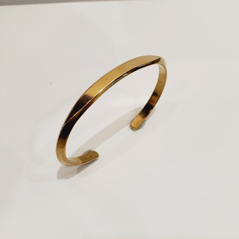 【活动手环】黄铜切面手环 - 手链/手环 - 铜/黄铜 金色