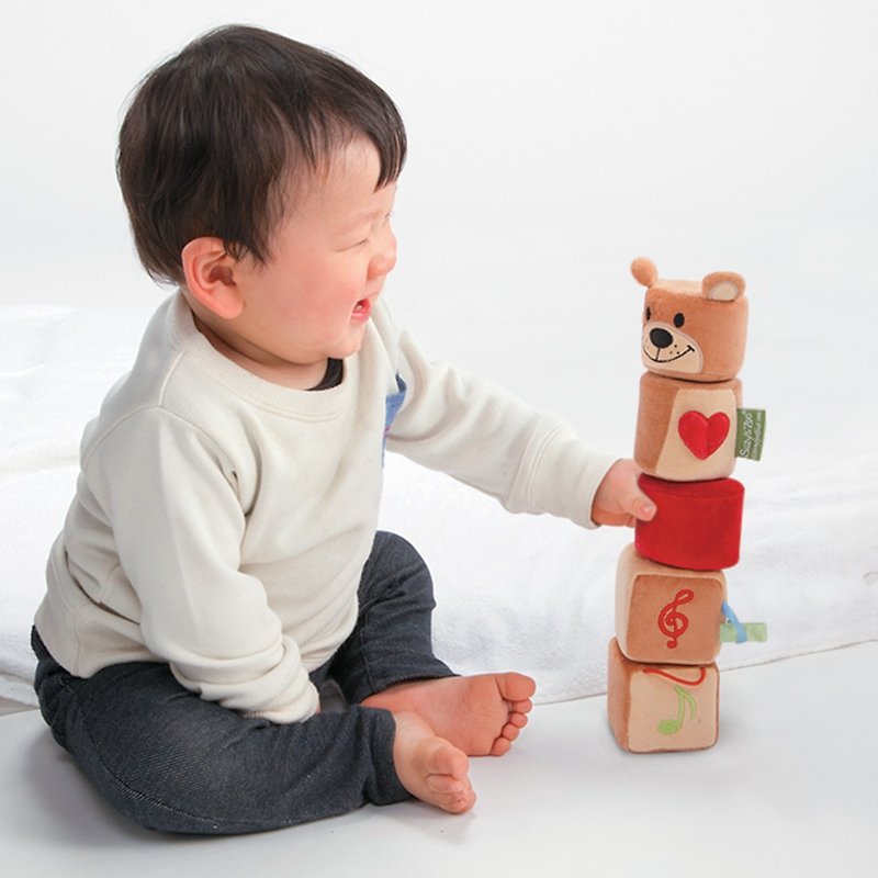 Suzys Zoo布玩具系列-五感立体布玩具(梨花熊)-宝宝玩具/婴儿玩具 - 满月礼盒 - 其他材质 橘色