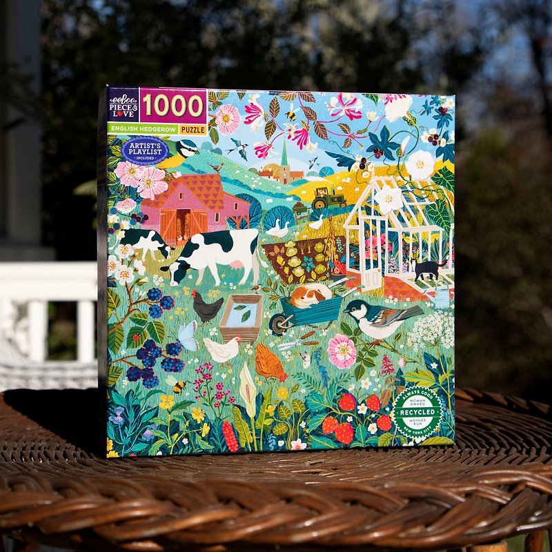 eeBoo 1000片拼图- 灌木丛林English Hedgerow 1000 Piece Puzzle - 拼图 - 纸 