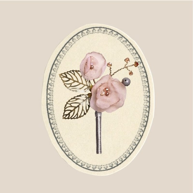 后乐园KoraKuen/随身的风景 - 别针 - 飘动的雪纺纱裙(sold out) - 胸针 - 其他金属 粉红色