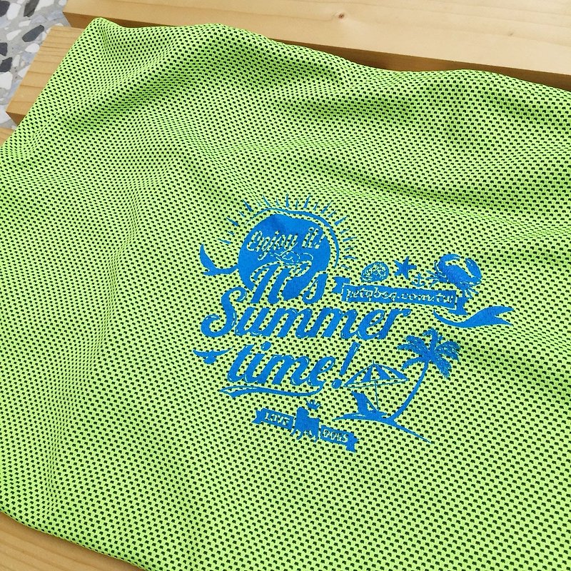 绿色夏日海滩 凉感布套(需搭配凉垫使用 - 床垫/笼子 - 棉．麻 多色
