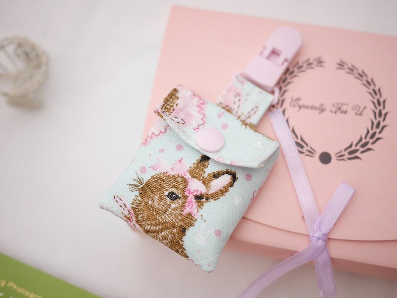 兔兔平安符袋 - 平安符/符袋 - 棉．麻 粉红色