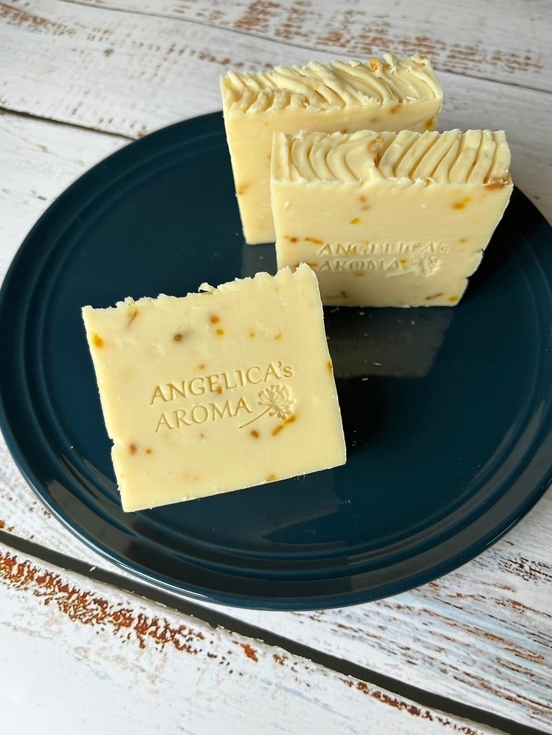 金盏甘菊乳木果皂 / Calendula & Chamomile Shea Butter Soap - 肥皂/手工皂 - 其他材质 橘色