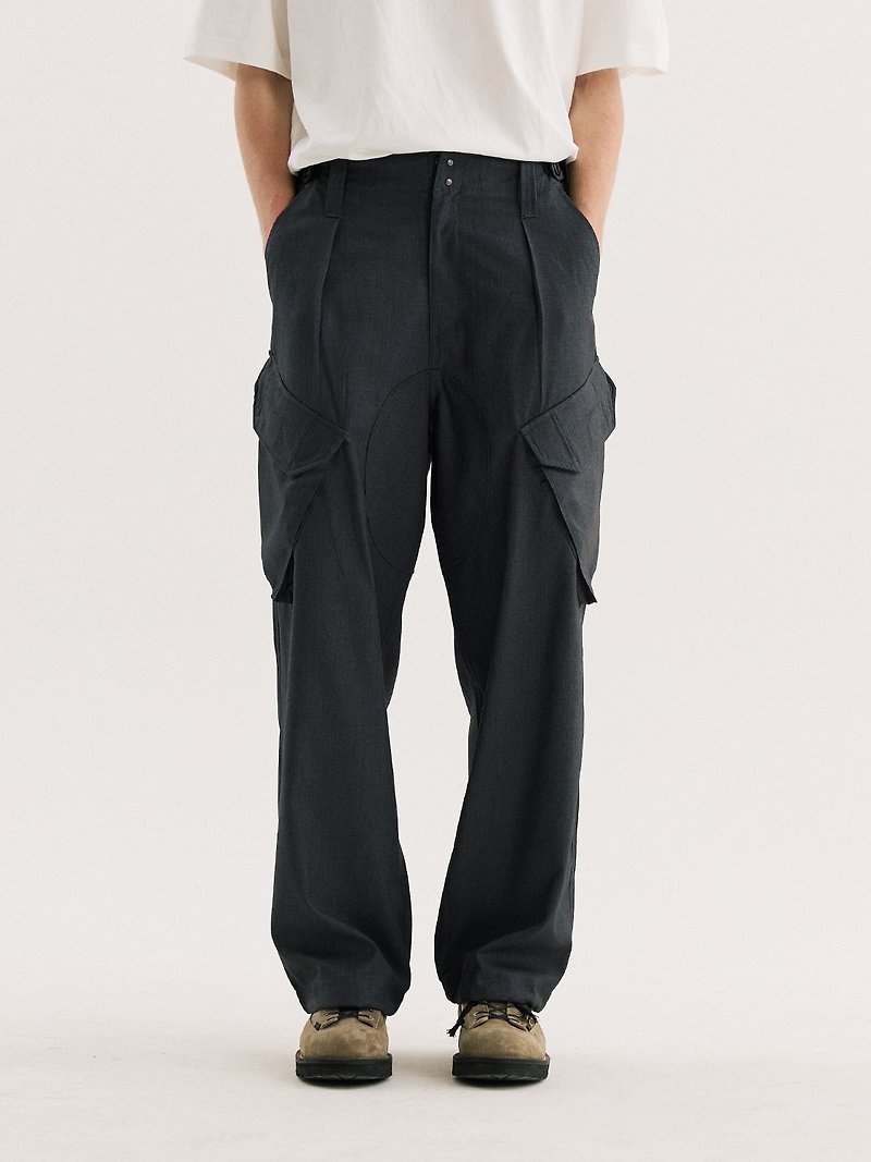 海军口袋结构设计 抽繩褲腳 工装裤 休闲裤 - 男士长裤 - 聚酯纤维 多色