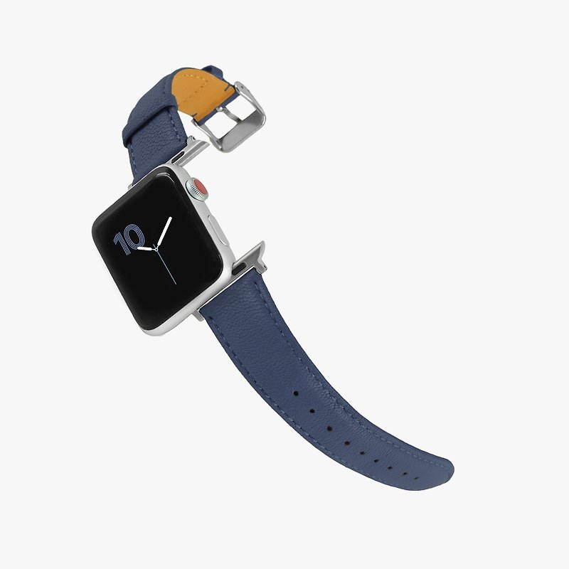 定制化礼物意大利真皮革Apple Watch灰蓝色苹果手表表带 - 表带 - 真皮 蓝色