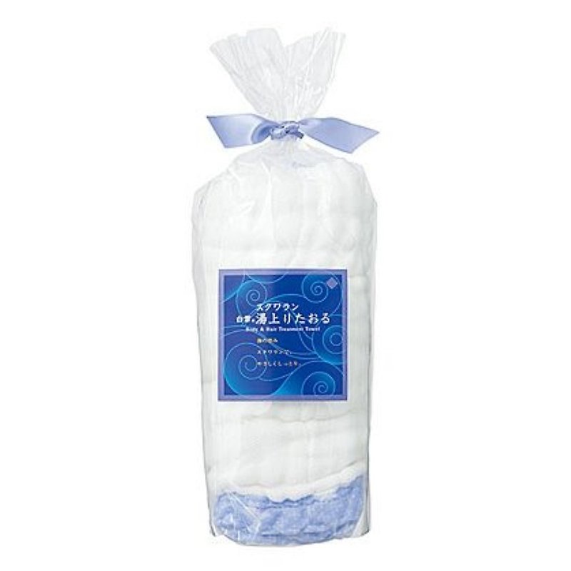 白雪角鲨烷保湿巾 (大) / 蓝 - 毛巾浴巾 - 其他人造纤维 白色