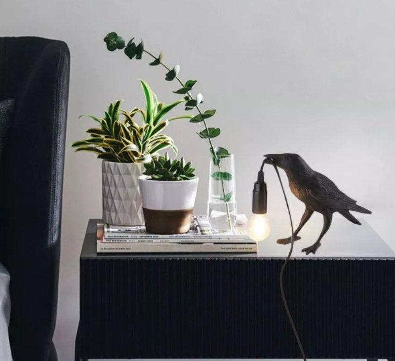 table lamp raven, designer lamp - 灯具/灯饰 - 塑料 黑色