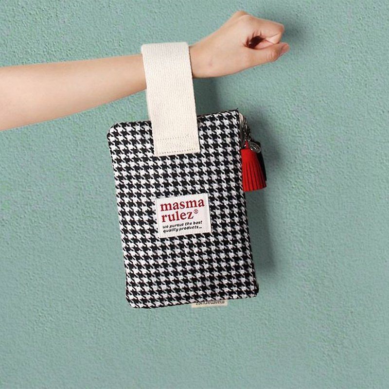 韩国设计师品牌 Masmarulez 麻药手拿包－布格纹系列 - 手拿包 - 棉．麻 