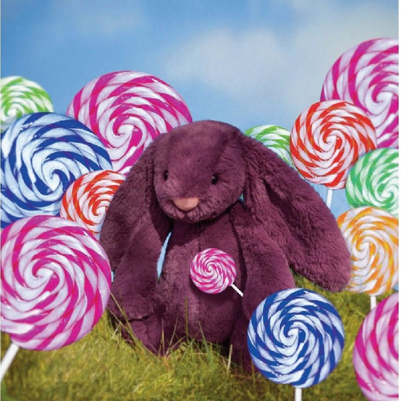Bashful Plum Bunny 紫罗兰兔 31cm - 玩偶/公仔 - 聚酯纤维 紫色