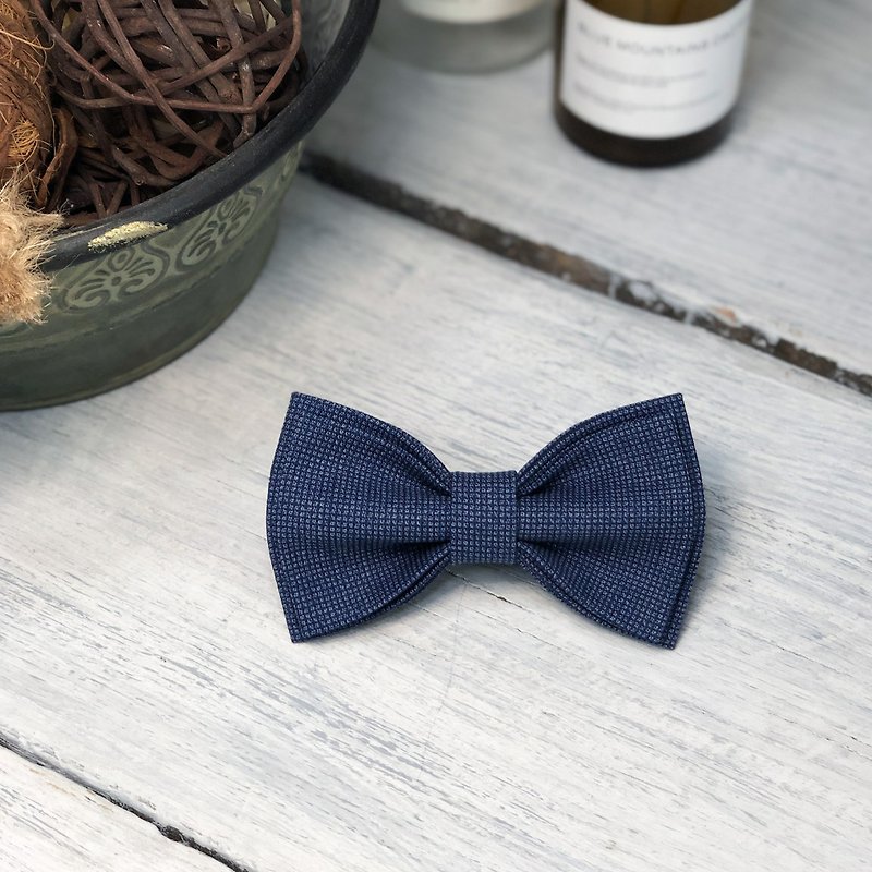 Classic Bow Tie - Step Dad Gift - Bow Tie Solid From Son - Future Husband Gift - 领结/领巾 - 羊毛 蓝色