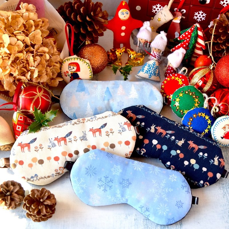 Winter Happy Bag 眼罩/旅游/睡眠/圣诞节 - 眼罩 - 棉．麻 蓝色