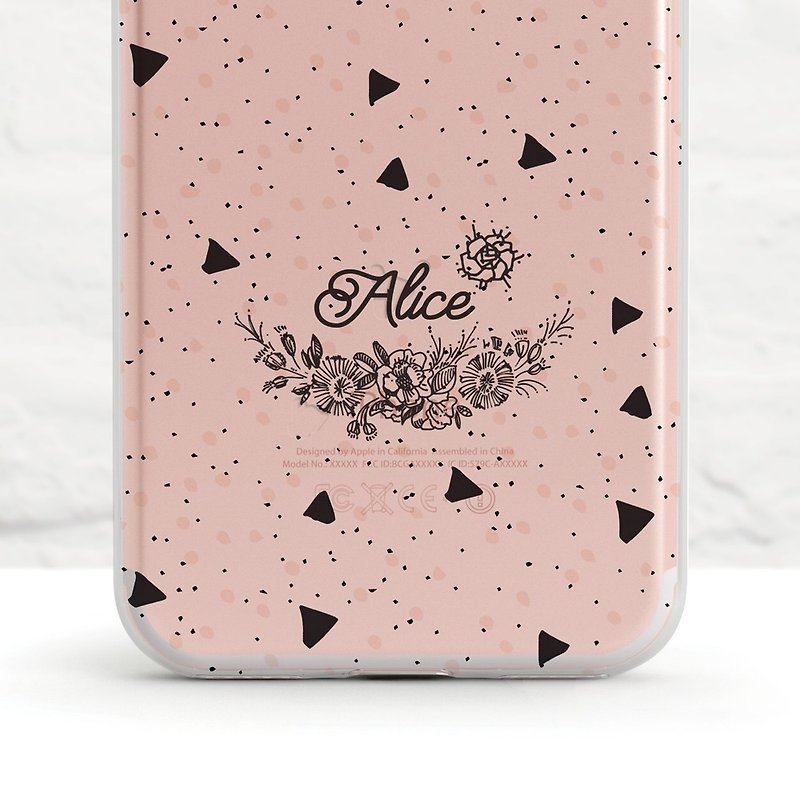定制化礼物, Floral Cradle- 手机保护壳- iPhone 系列, Samsung - 手机壳/手机套 - 硅胶 黑色