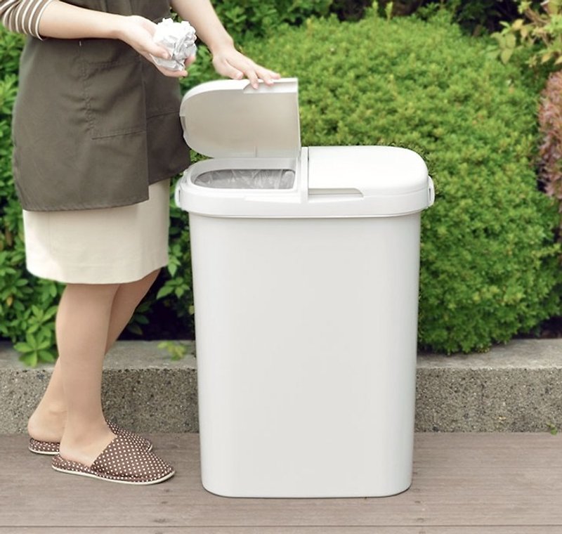 H&H 二分类防水 简约造型 垃圾桶70L 大容量 - 垃圾桶 - 塑料 白色