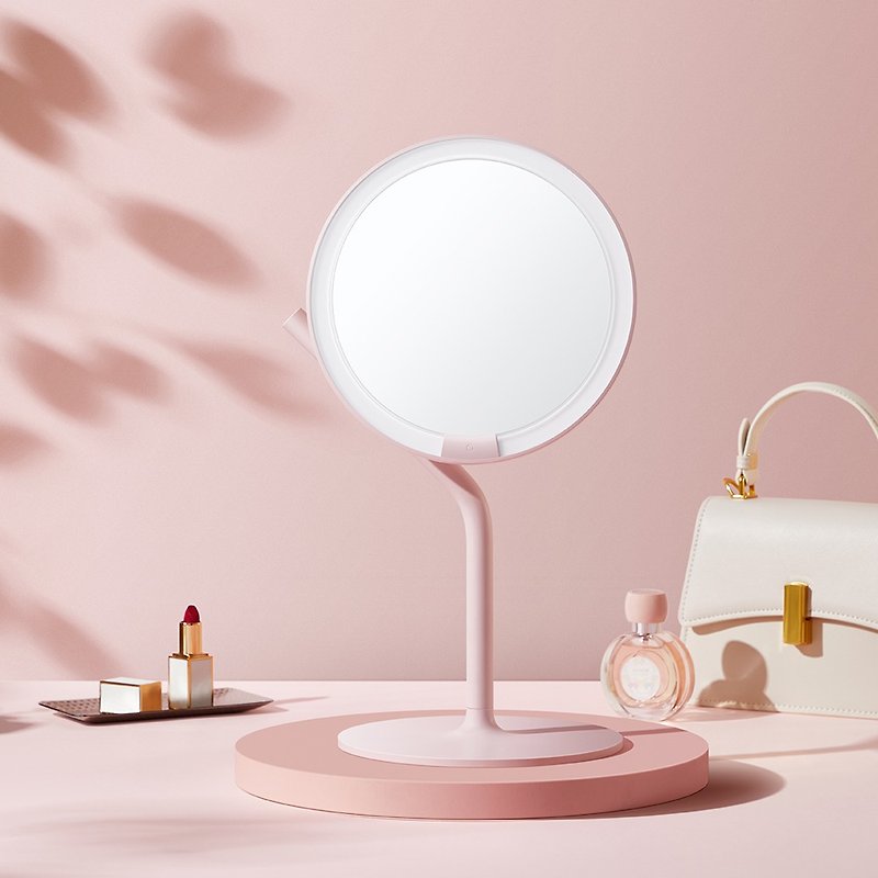 (加赠放大镜) AMIRO Mate S系列LED高清日光化妆镜-樱花粉 美妆镜 - 彩妆刷具/镜子/梳子 - 其他材质 粉红色