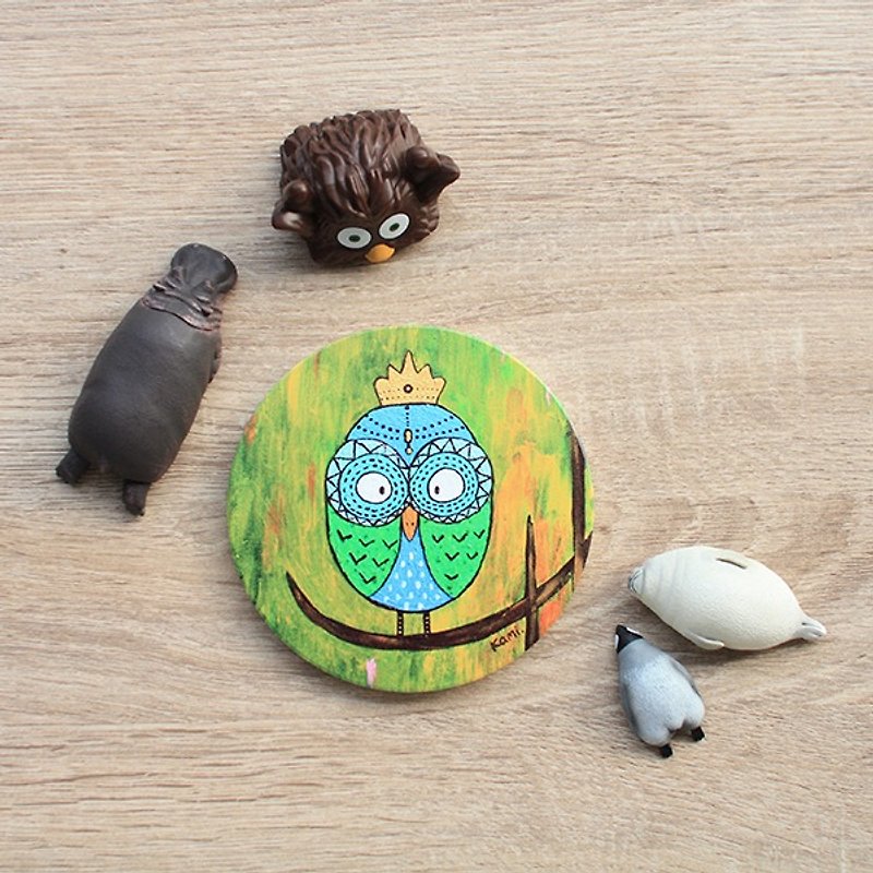 陶瓷吸水杯垫 ∣ 猫头鹰的梦幻森林 - 杯垫 - 瓷 多色