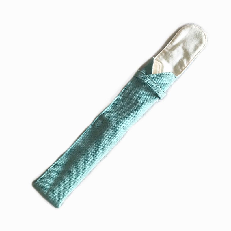 双人有机棉玻璃吸管收纳袋/不包括吸管组/深蓝绿 - 环保吸管 - 棉．麻 蓝色