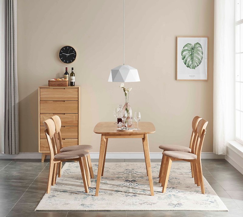维斯格林 北欧日式现代实木餐椅设计餐椅椅凳(换季良品洽小编) - 椅子/沙发 - 木头 咖啡色