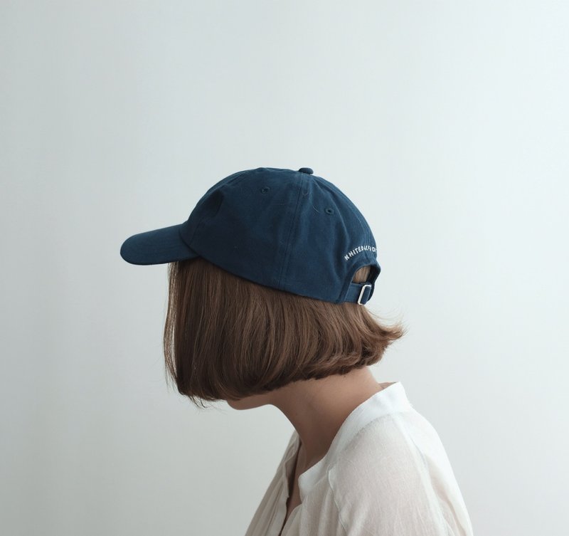 WHITEOAKFACTORY Classic retro baseball cap - Navy blue - 帽子 - 聚酯纤维 蓝色