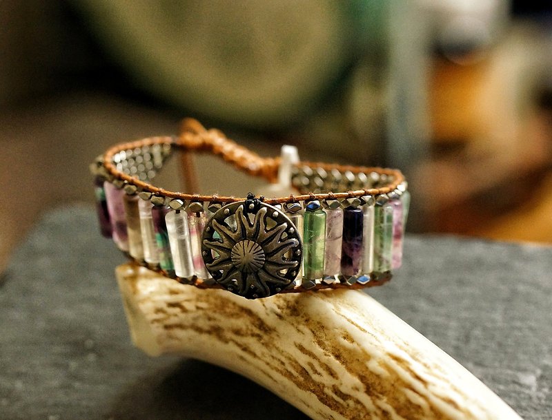莹石手链 ( Fluorite Bracelet ) - 手链/手环 - 半宝石 紫色