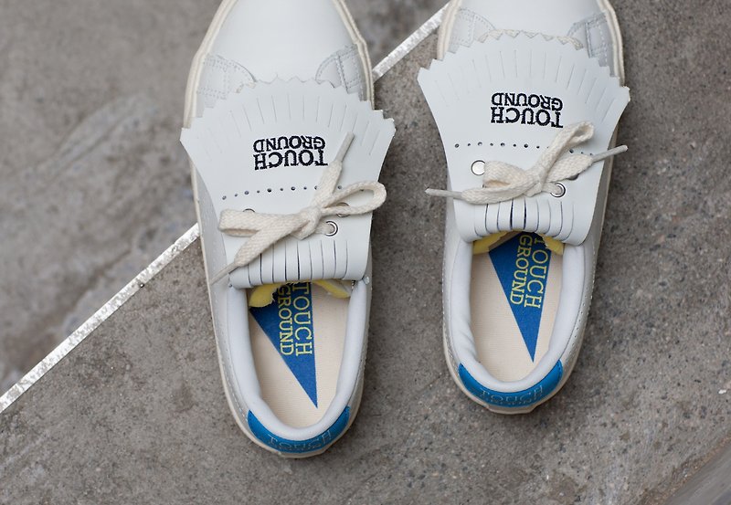 TOUCH GROUND 韩国复古手工波鞋 VINTAGE TENNIS OG SNEAKERS BLUE P00000PM - 女款运动鞋/球鞋 - 其他材质 蓝色