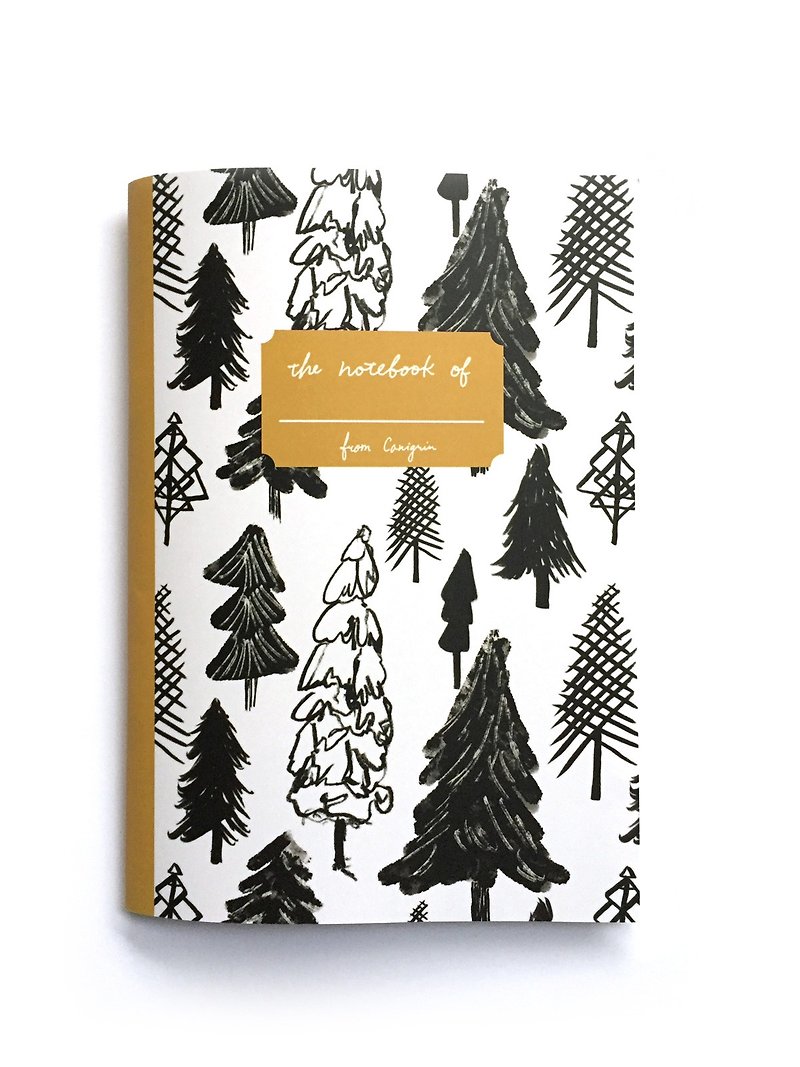 雪地的森林 松树 A5方格笔记本 - 笔记本/手帐 - 纸 黑色