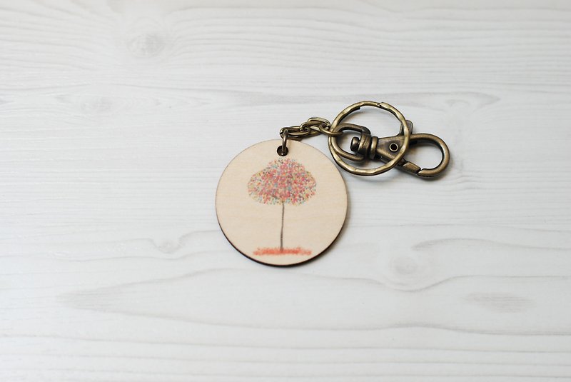 钥匙圈-幸运树 - 钥匙链/钥匙包 - 木头 咖啡色