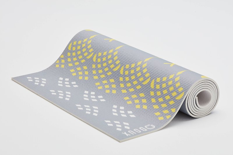 DOUX 经典几何设计瑜伽垫 (6mm) - Earth Gray - 瑜珈垫 - 其他材质 黄色