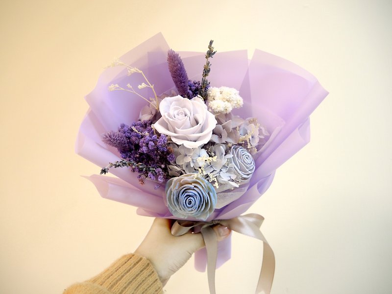 紫色系永生花束 干燥花束 告白花束  求婚花束 情人节花束 礼物 - 干燥花/捧花 - 植物．花 紫色