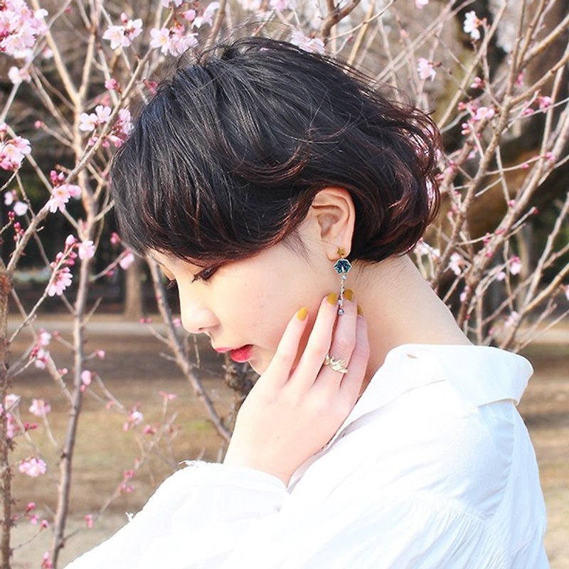 Kirarai Pierced Earring キラライピアス / ピアスPA416 - 耳环/耳夹 - 其他金属 蓝色