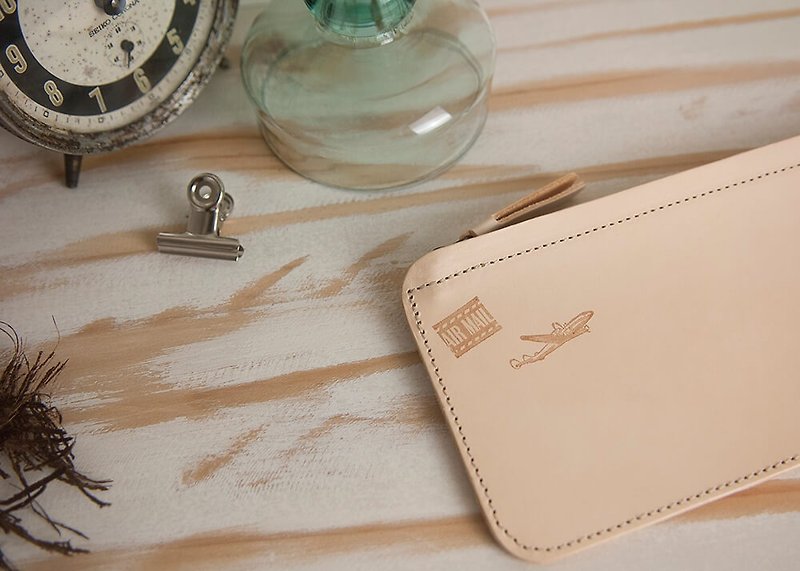 Goody Bag - Pencil case, Free S/H, Blond Leather Pencil Case, Travel Set* - 铅笔盒/笔袋 - 真皮 
