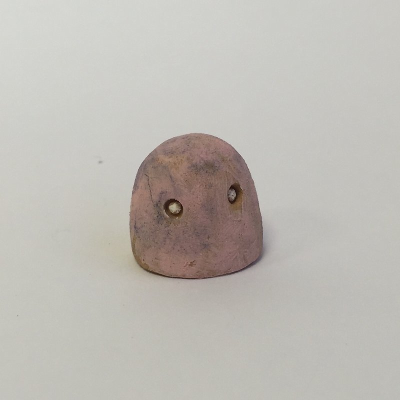 块陶系列-诡影(藕粉-01)疗愈系陶器桌面小物摆饰 - 摆饰 - 陶 粉红色