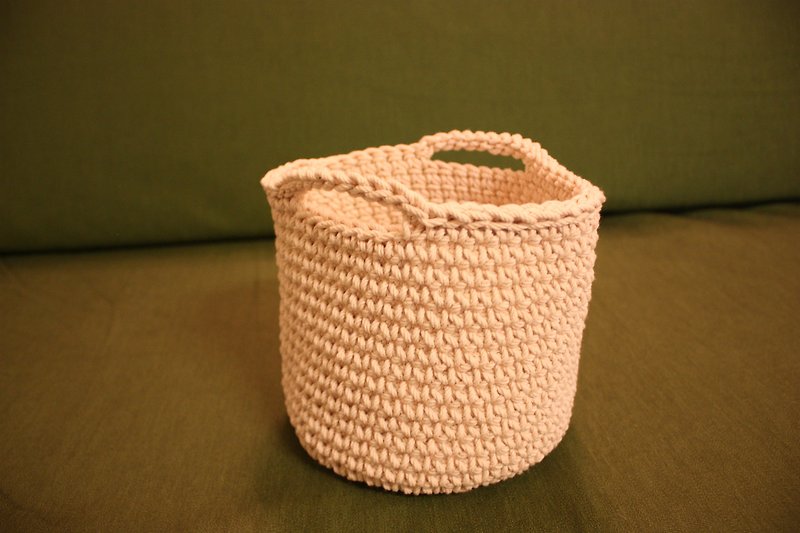 原棉编织桌上置物篮 尺寸定制化 chokdee - 收纳用品 - 棉．麻 白色