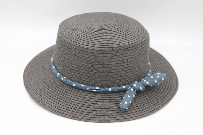 【纸布家】小礼帽(灰色)纸线编织 - 帽子 - 纸 灰色