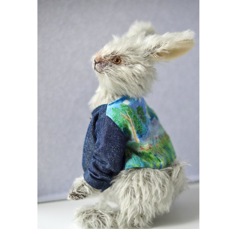 Artist Teddy Rabbit, Teddy Rabbit Toy, Stuffed Rabbit, Teddy Bunny 23 cm - 玩偶/公仔 - 其他材质 