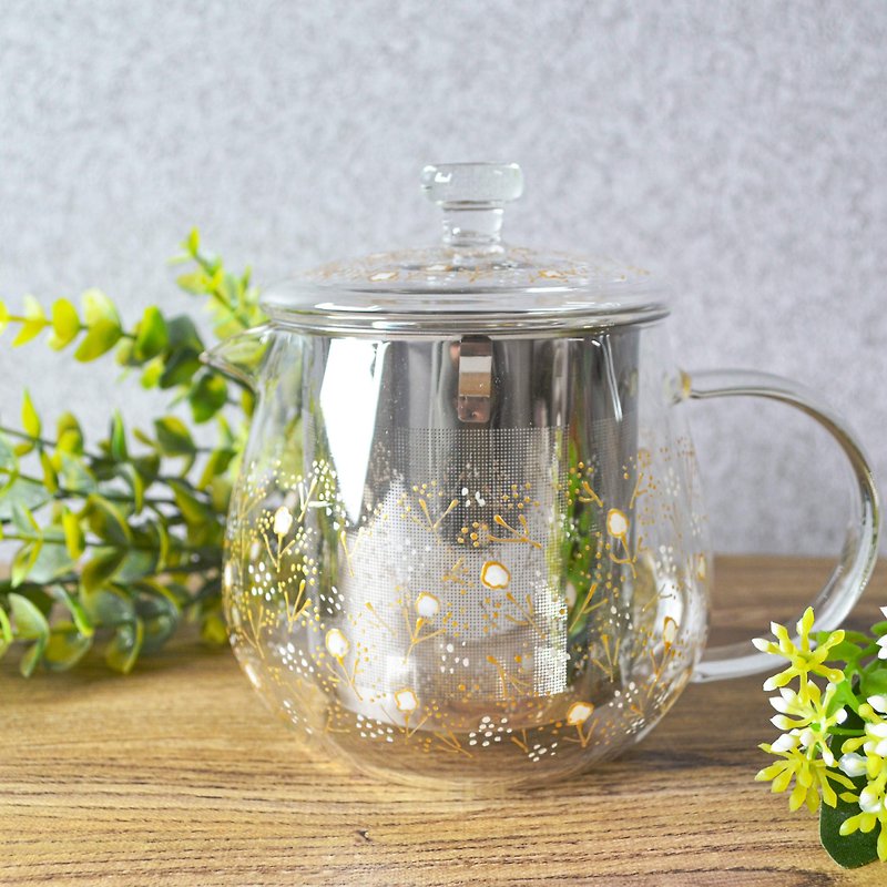 Glass Teapot 650ml 霞草 - 茶具/茶杯 - 玻璃 透明