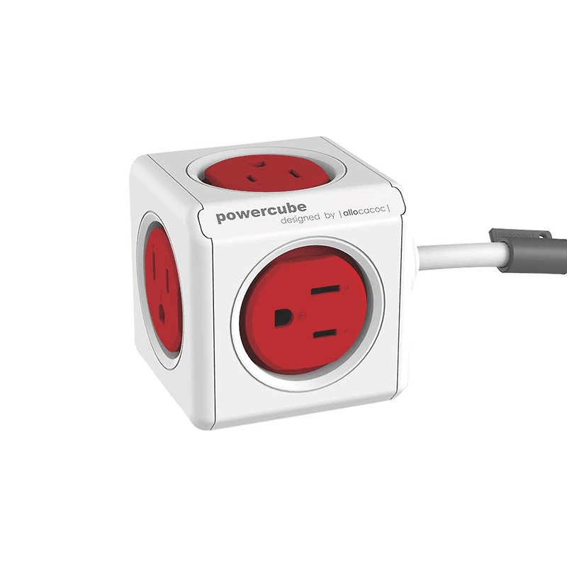 荷兰 allocacoc PowerCube延长线/红色/线长1.5米 - 充电宝/传输线 - 塑料 红色