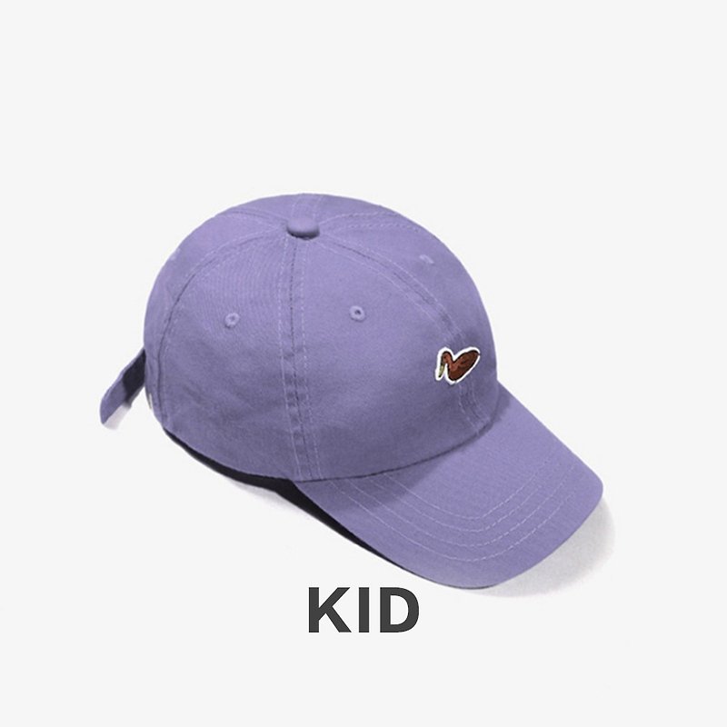 KIDS鸭子绣章户外休闲帽 ::浅紫:: - 帽子 - 棉．麻 紫色