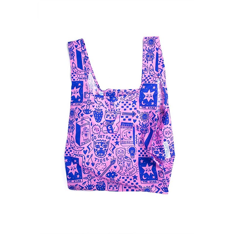 英国Kind Bag-环保收纳购物袋-中-Amy Hastings联名-虎来喵 - 手提包/手提袋 - 防水材质 多色