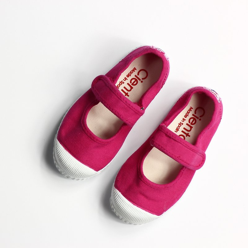 西班牙帆布鞋 CIENTA 76997 88  桃红色 经典布料 童鞋 玛莉珍 - 童装鞋 - 棉．麻 红色
