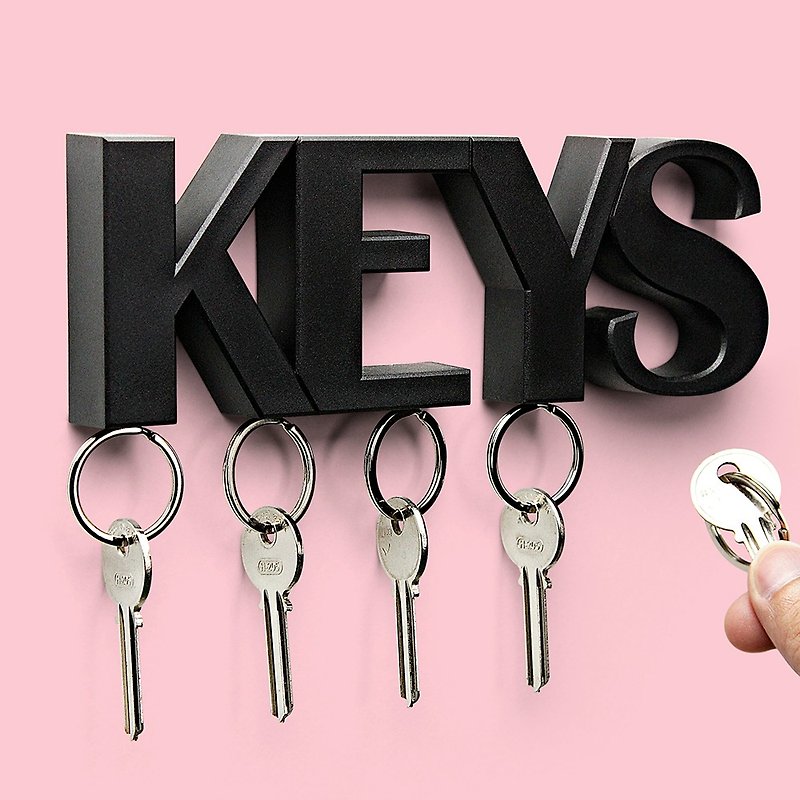 QUALY KEYS 钥匙收纳架 - 摆饰 - 塑料 黑色