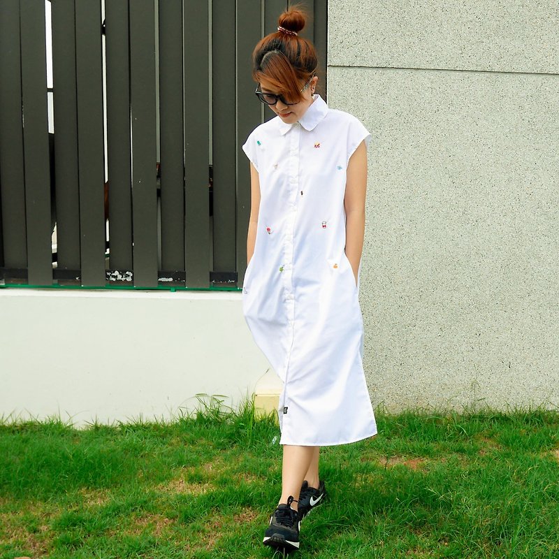 ⚡️Embroidery W.2 - 洋装/连衣裙 - 其他材质 白色