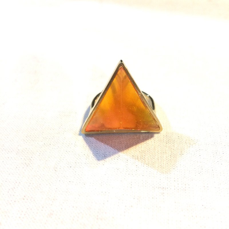 PRISM三角リング　ゴールド・オレンジ - 戒指 - 其他金属 橘色