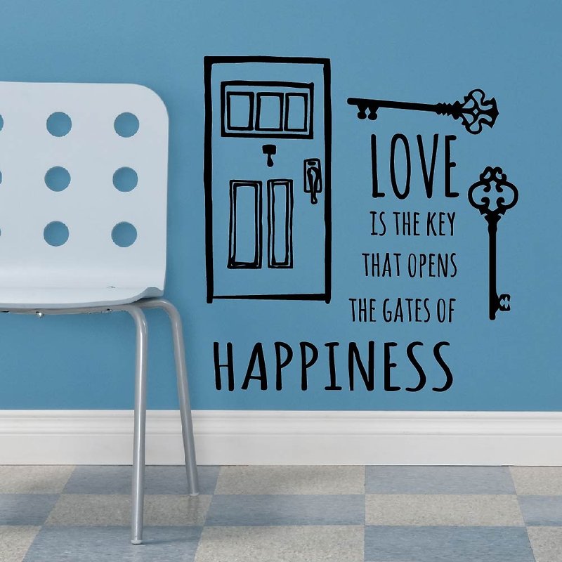 《Smart Design》创意无痕壁贴◆敲开幸福门 8色可选 - 墙贴/壁贴 - 纸 