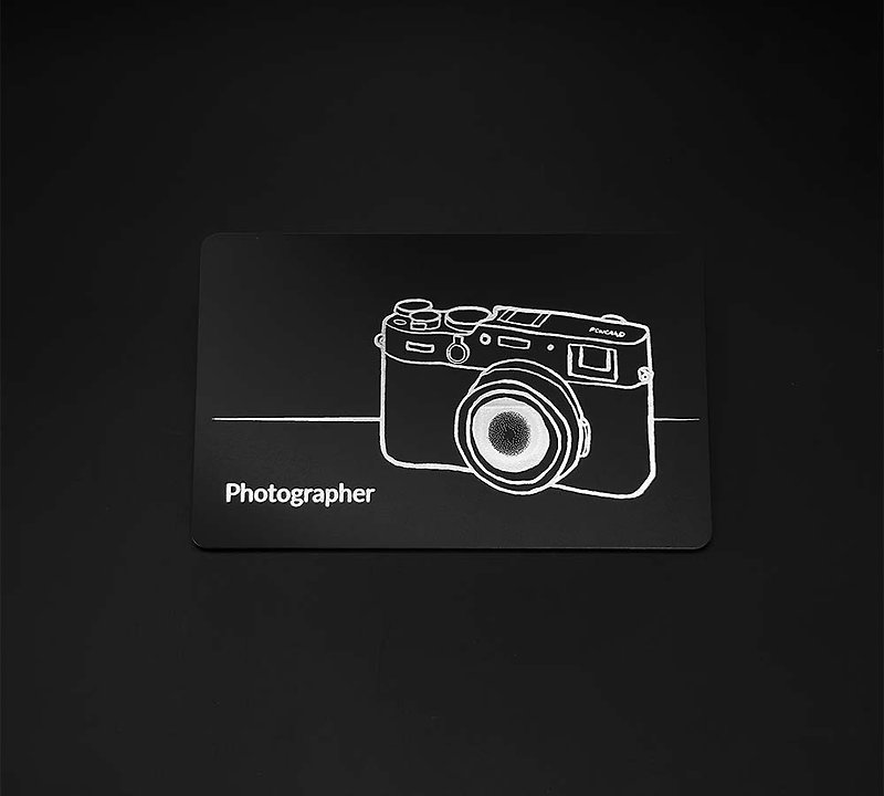 【热门设计款】摄影师款名片(赠钥匙圈) - 数码小物 - 塑料 黑色