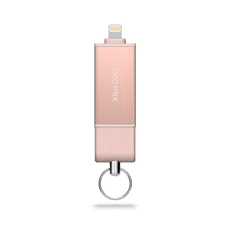 iKlips DUO iOS随身碟128GB 玫瑰金 - U盘 - 其他金属 粉红色