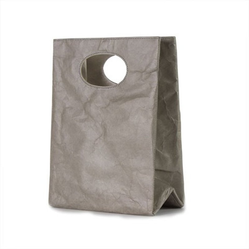 【Tyvek 100%纤维纸】防水涂鸦两用袋--银灰色 - 手提包/手提袋 - 纸 灰色