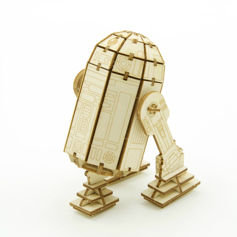 Incredibuilds 3D电影角色立体拼图系列 | 木质R2-D2拼图 - 木工/竹艺/纸艺 - 木头 咖啡色