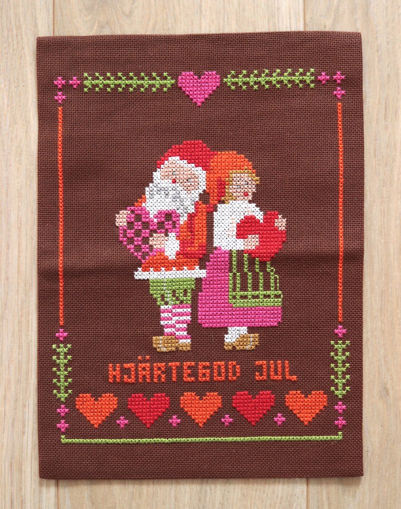 瑞典满心的圣诞快乐十字绣布 - 墙贴/壁贴 - 棉．麻 