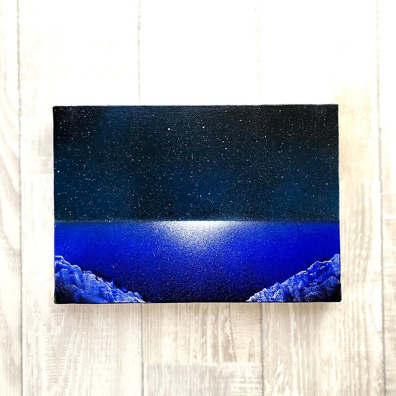 夜の海 キャンバスパネル風景画 - 海报/装饰画/版画 - 棉．麻 紫色