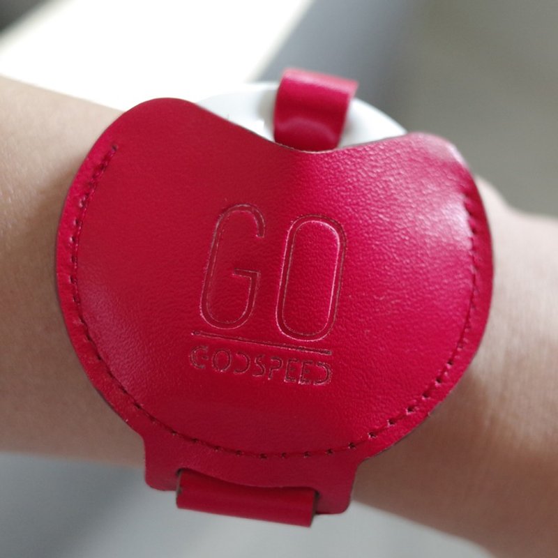 GOstrap-活力红-GOGORO钥匙皮革手环 - 钥匙链/钥匙包 - 真皮 红色